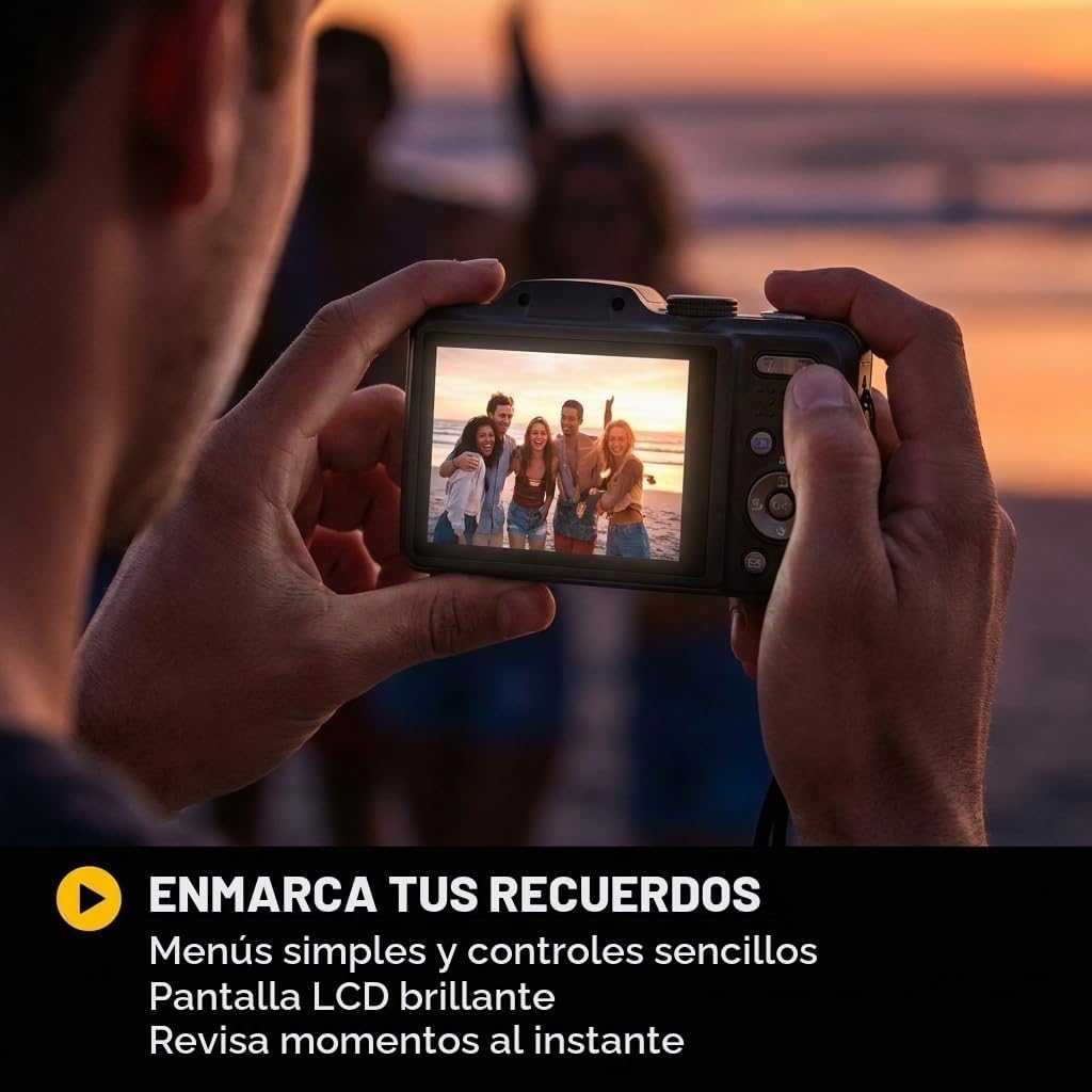Kodak PIXPRO FZ55 - Cámara digital con sensor CMOS rojo de 16 MP co...