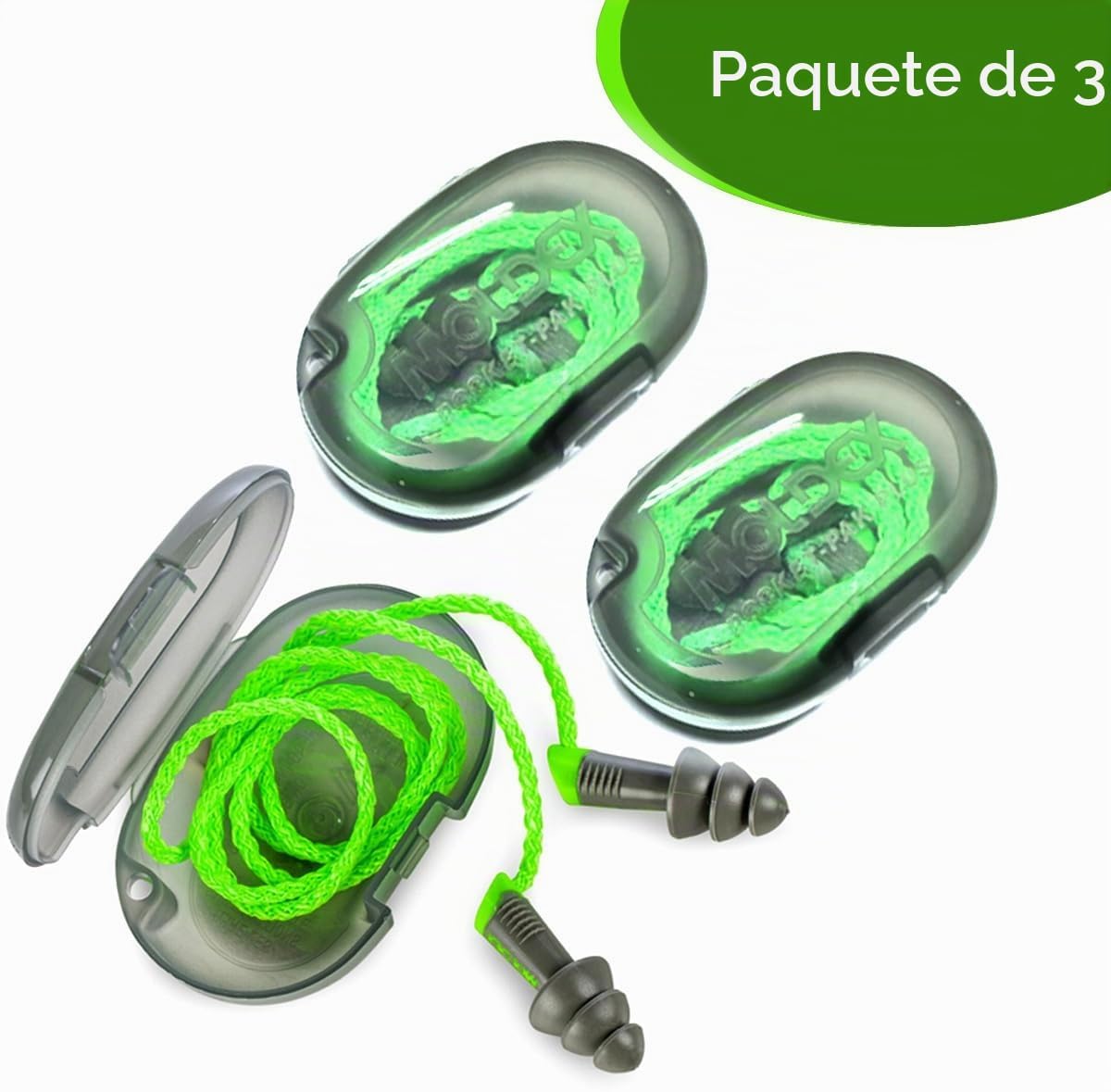 MOLDEX - Tapones para los oídos reutilizables con cable, paquete de...