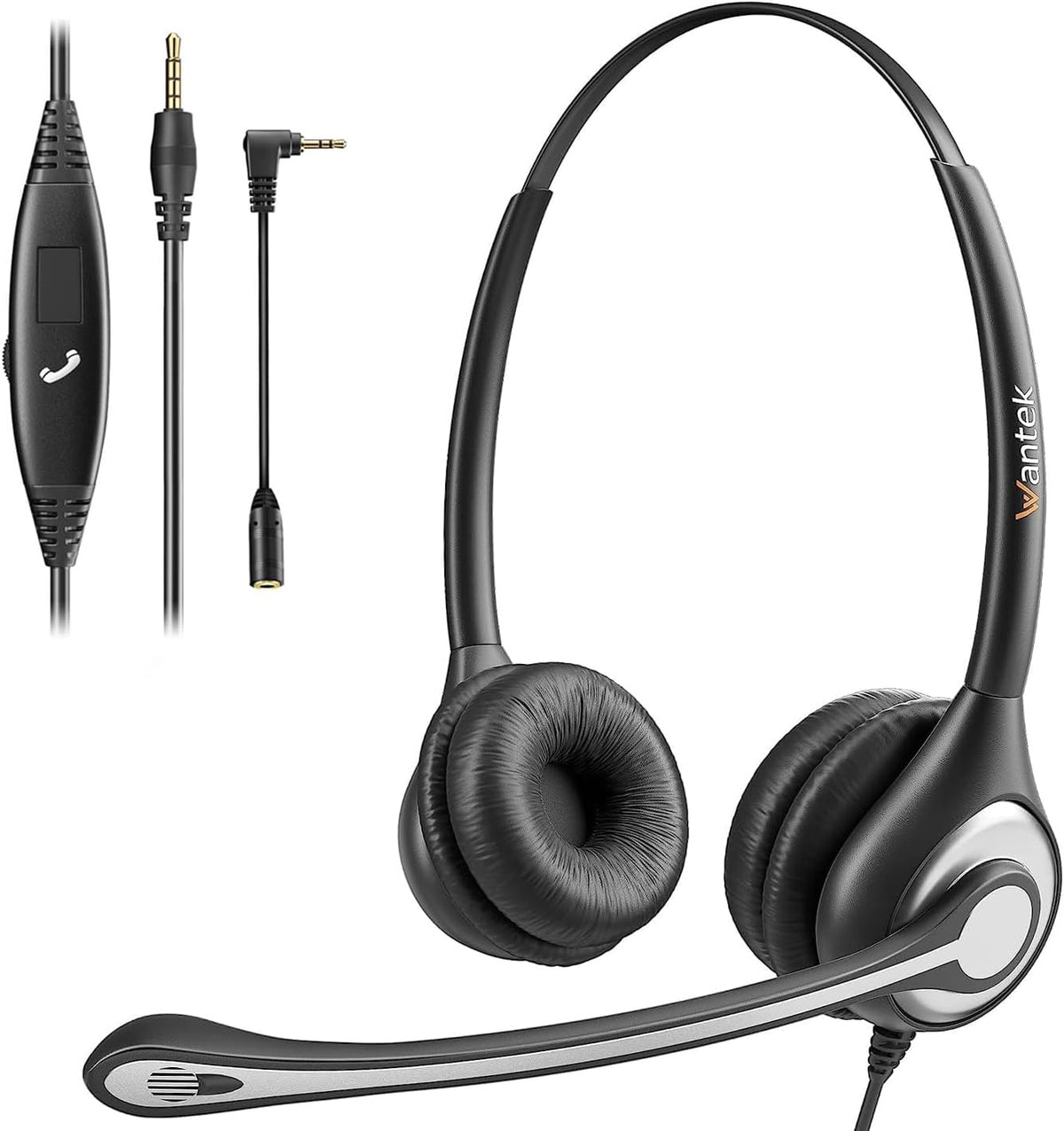 Auriculares para teléfono móvil con micrófono, cancelación de ruido...