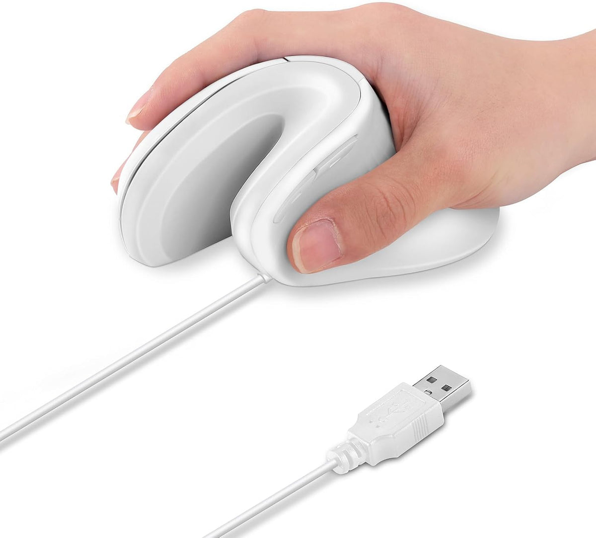 HXMJ -Ratón vertical con cable, ratón óptico ergonómico USB, clic s...
