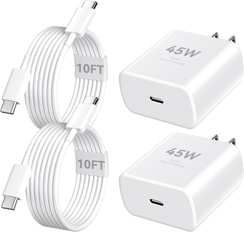 Cargador para iPhone 17, 16, 15 Pro Max, carga rápida, cargador USB C de 45 W, cable de carga rápida de 3 metros
