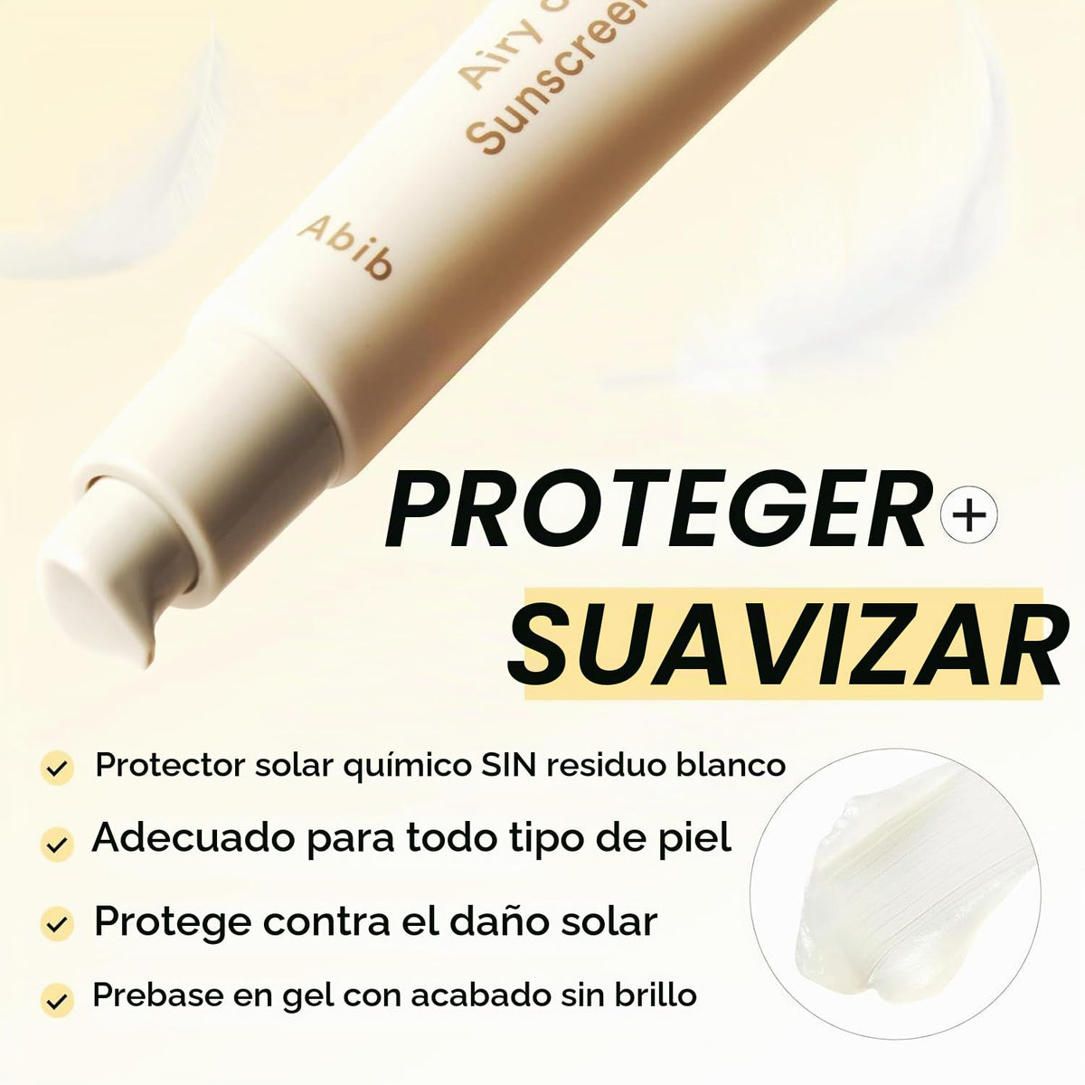 Abib Set de regalo con SPF sin fundición blanca 4EA, esenciales de...