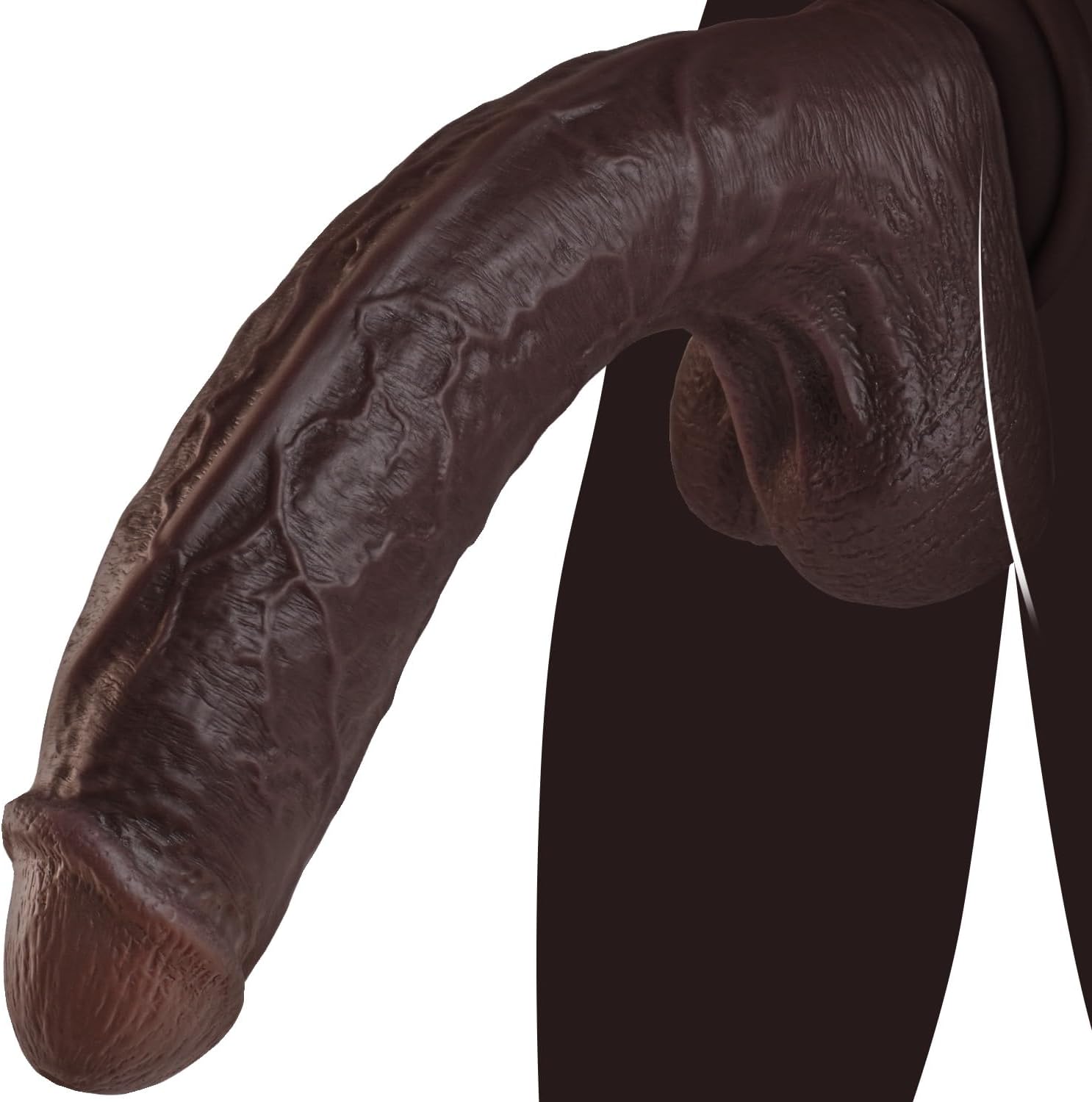 Consolador sexual negro grande realista de 11 pulgadas, consolador...