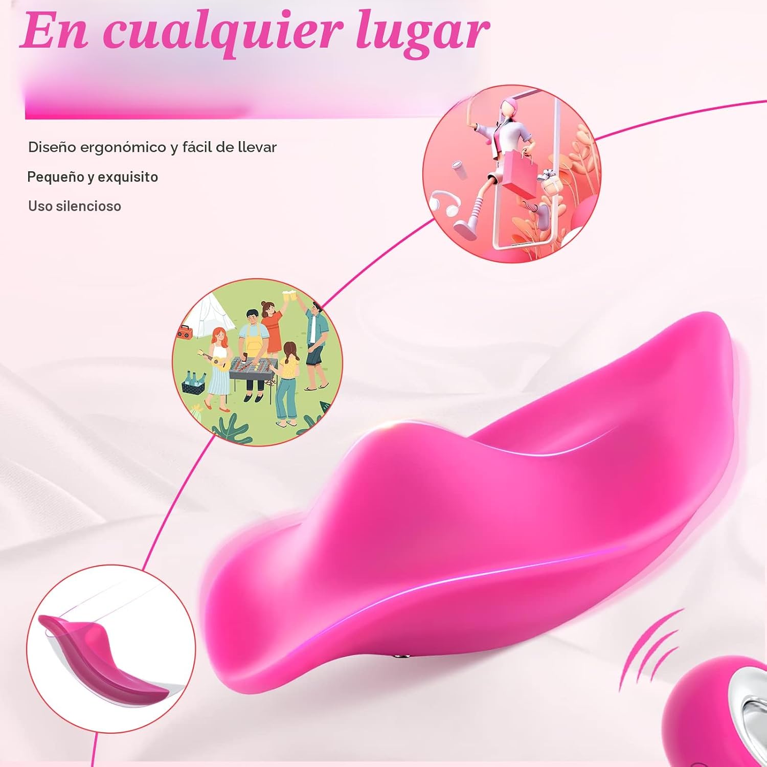 Vibradores de Bragas Portátiles Juguetes Sexuales para Adultos para...
