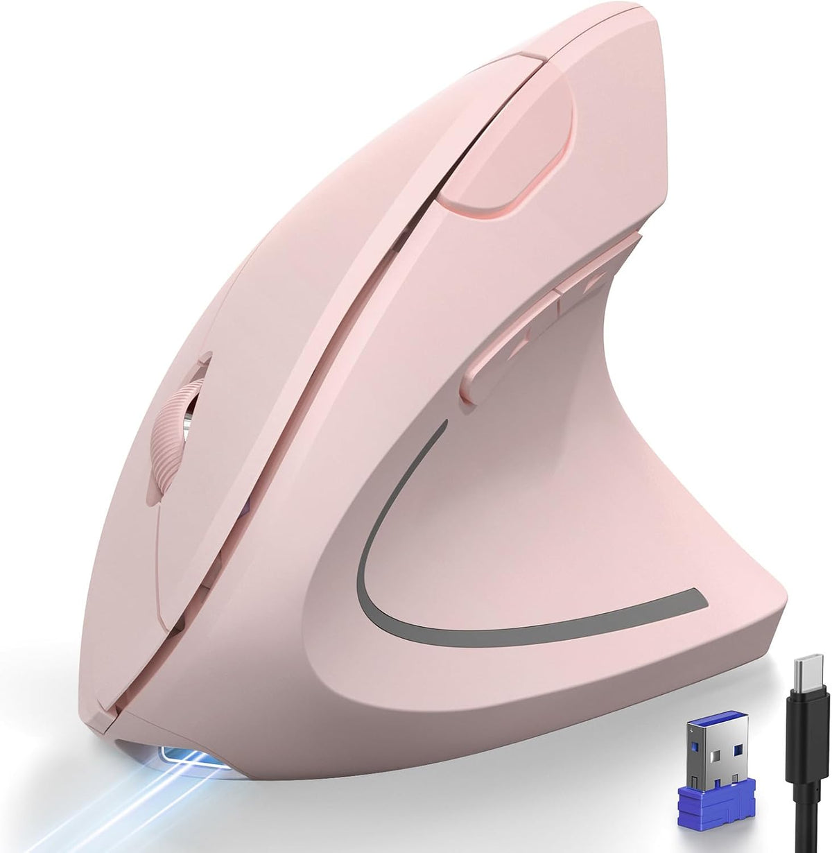 TECKNET Ratón ergonómico inalámbrico, Ratones verticales recargable...