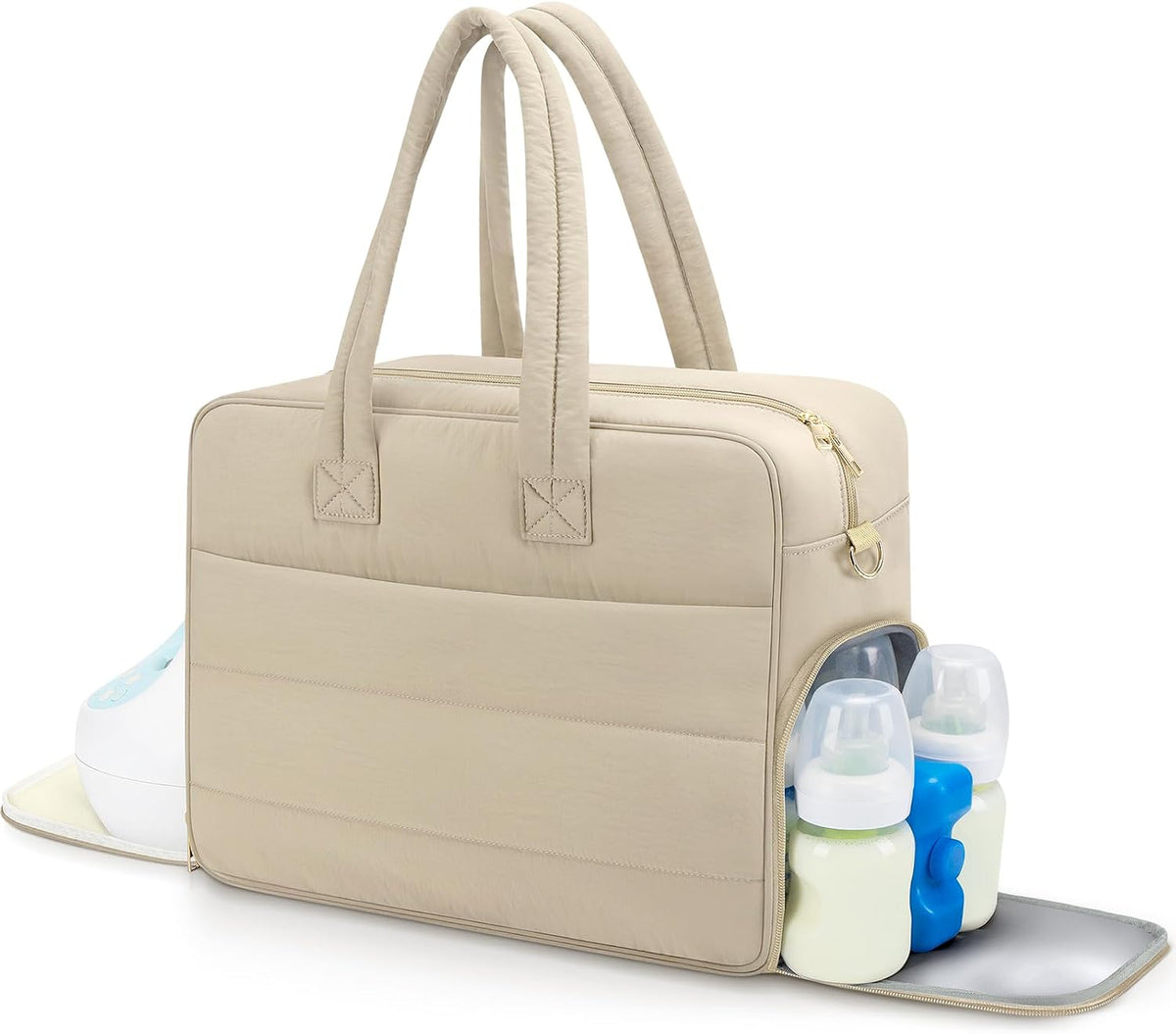 Bolsa para extractor de leche materna con bolsillo aislado para enf...