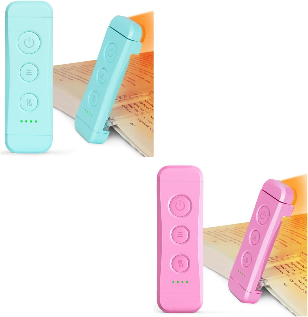 Glocusent Luz de libro recargable USB para leer en la cama, luz de...