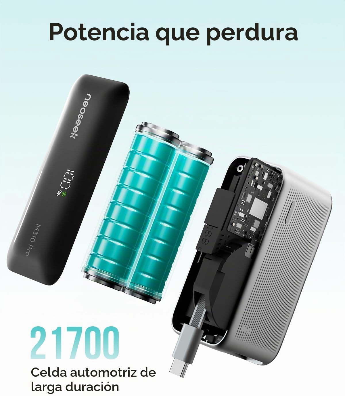 Neoseek Ultra Mini cargador portátil, 10000mAh 45W cargador de carg...