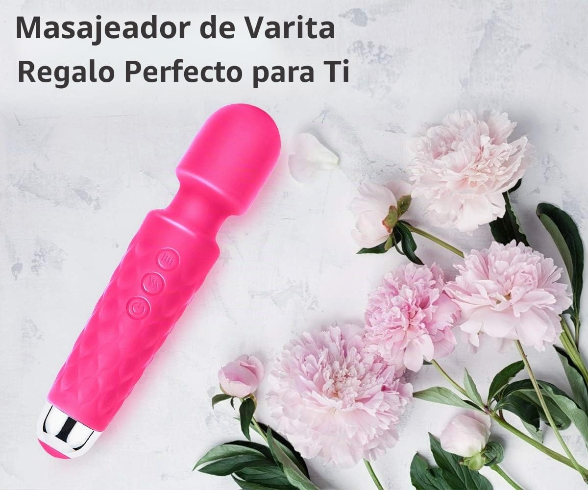 Tokomes Masajeador de mano, masajeador vibratorio recargable inalám...