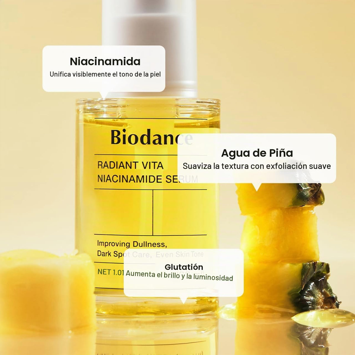 BIODANCE Radiant Vita - Suero de niacinamida, para un cuidado unifo...