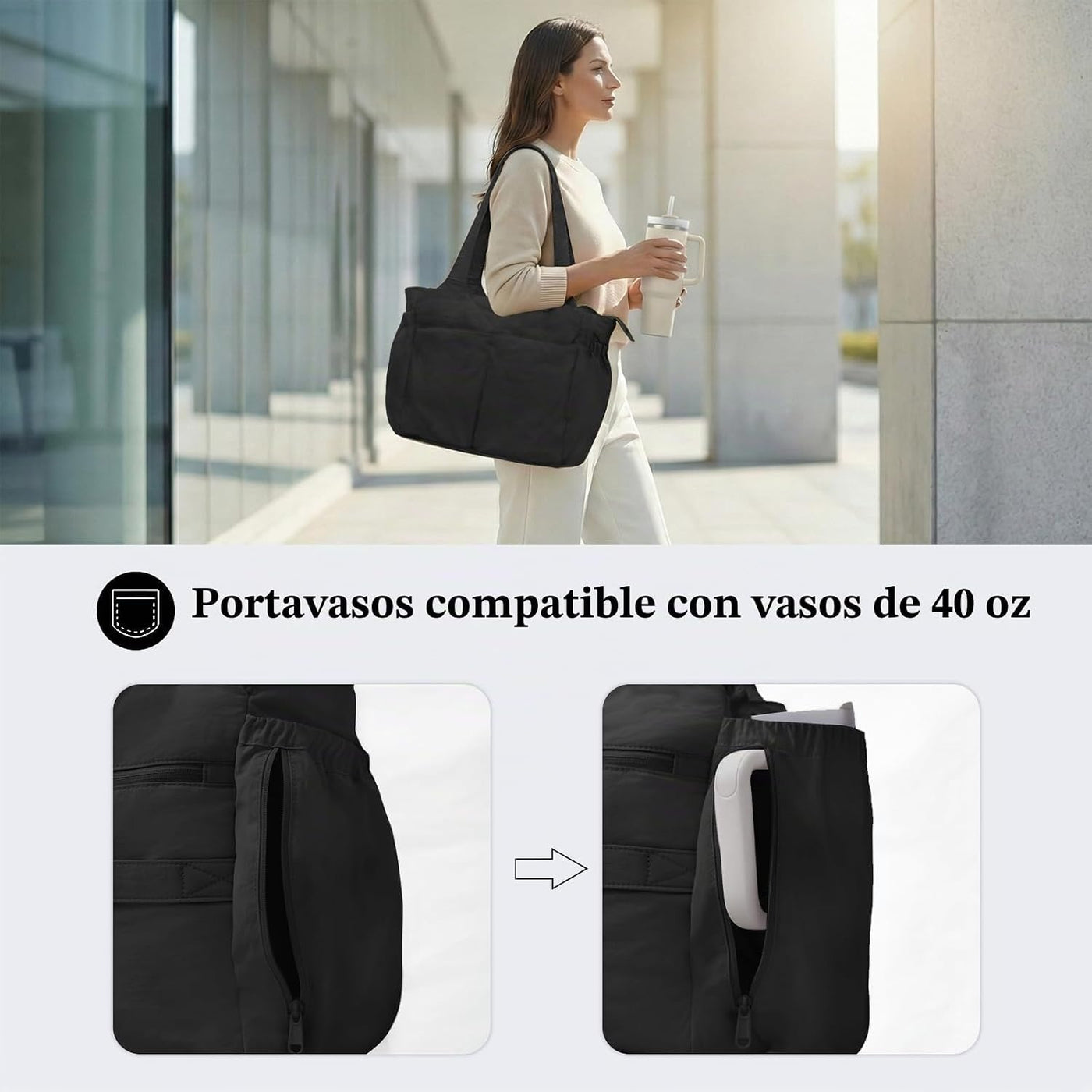 MOMINSIDE Bolsa de pañales de hospital para mujer, bolsa de bebé gr...