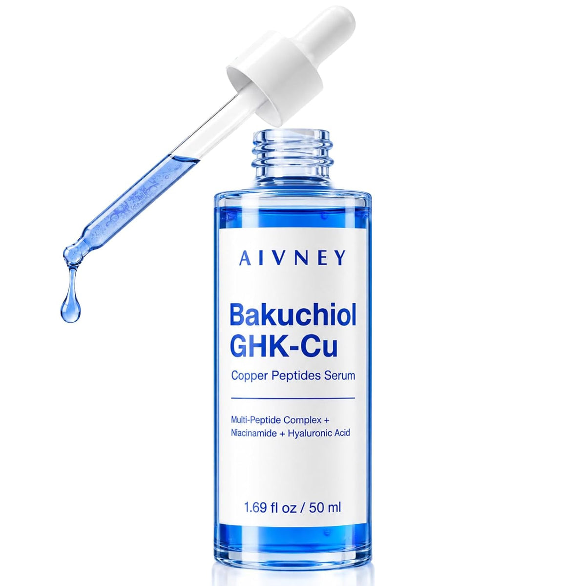 Suero Bakuchiol de péptidos de cobre GHK-Cu para rostro con 2% de G...