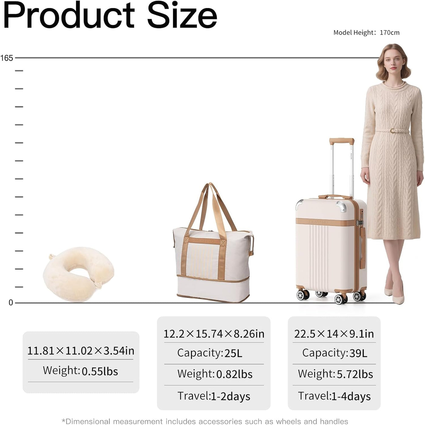 Santino Equipaje, Beige, Equipaje con rueda giratoria
