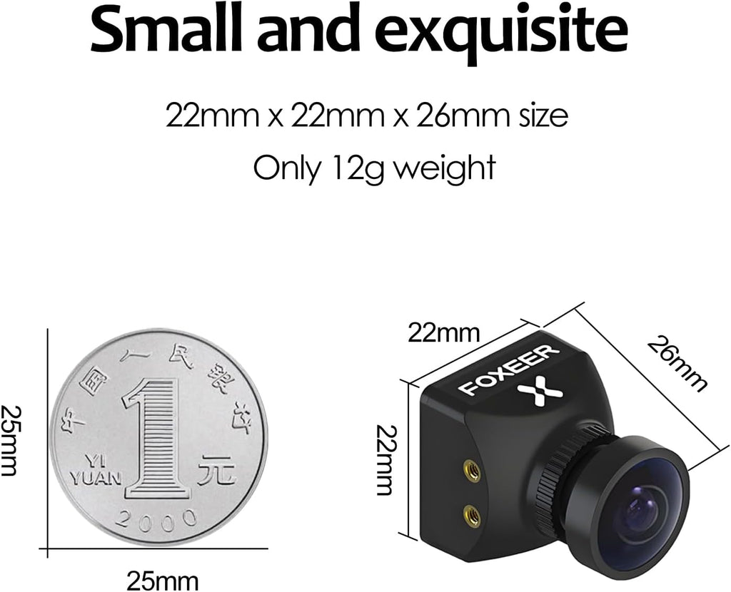 FOXEER Cámara FPV Razer Mini 1200TVL 1\/3" Sensor CMOS Lente de...