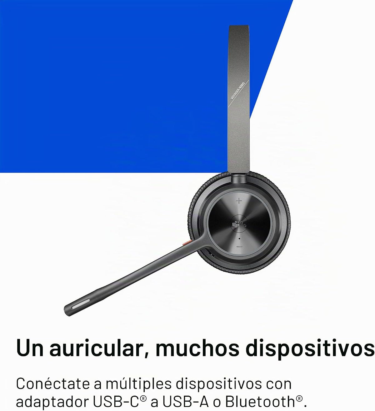 Poly Voyager 4320 UC: Bluetooth, auriculares inalámbricos con micró...