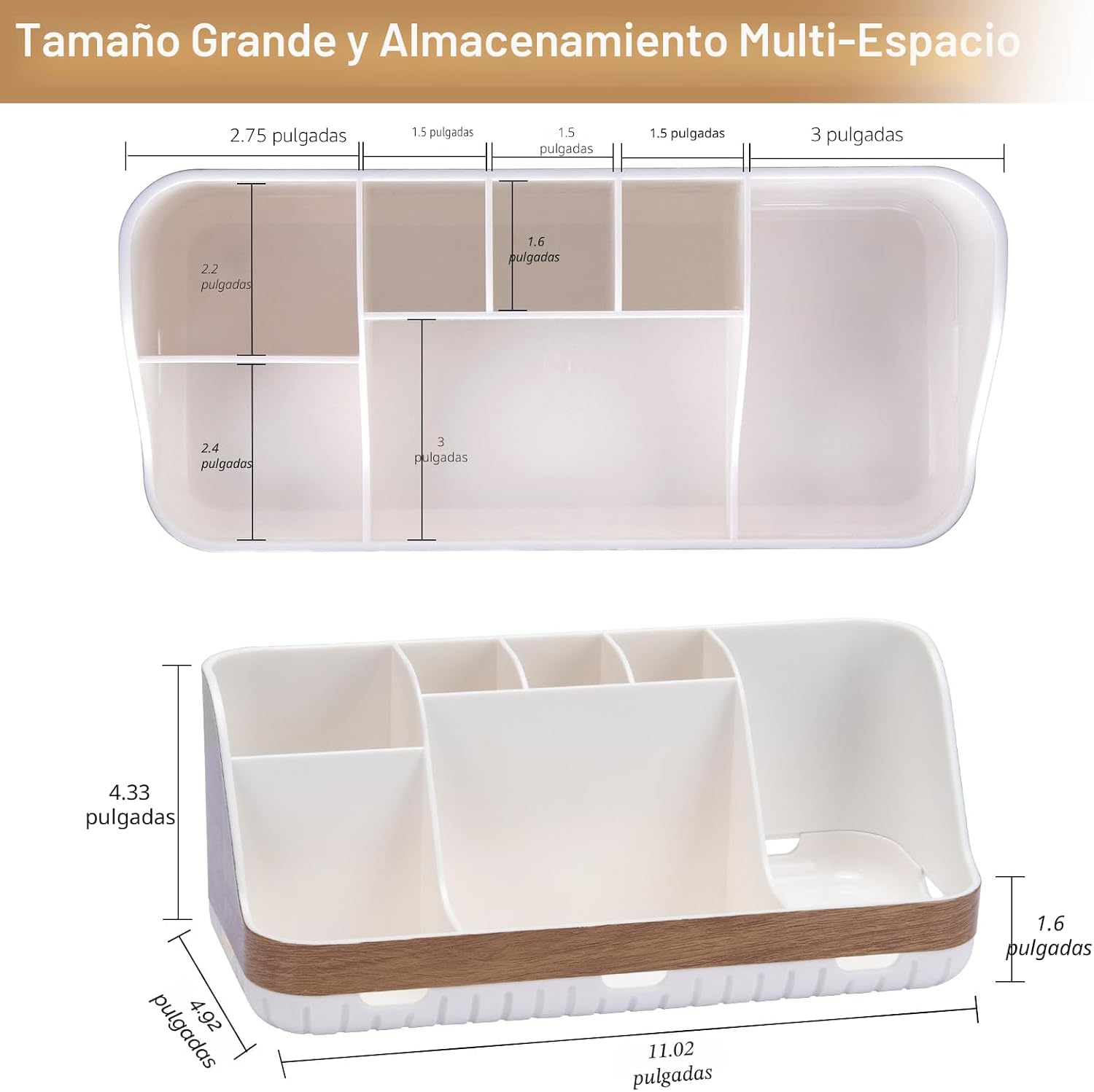 GFWARE Organizador de Encimera de Baño - Desmontable de 7 Ranuras p...