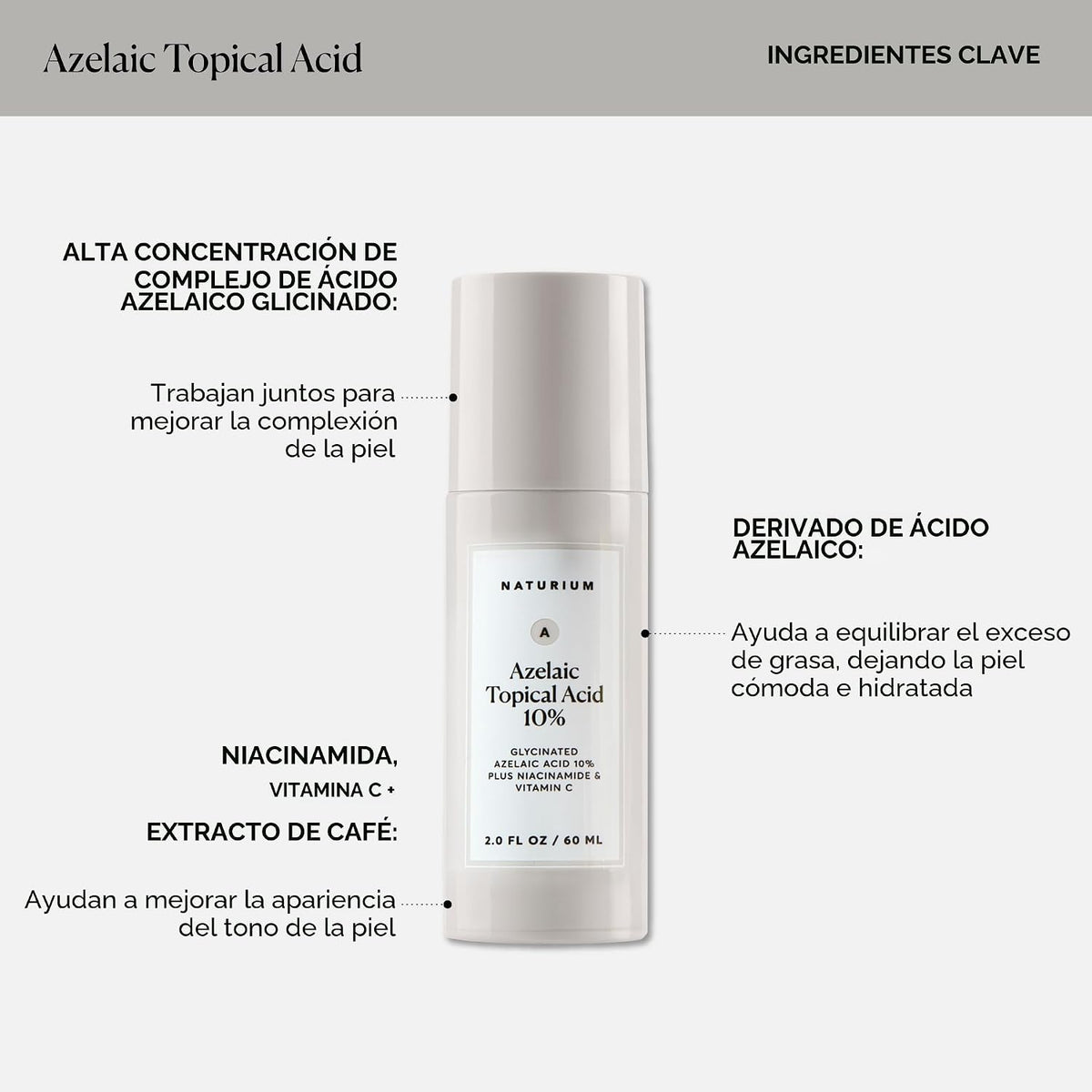 Naturium Azelaic Topical Acid 10% Jumbo, tratamiento de belleza par...