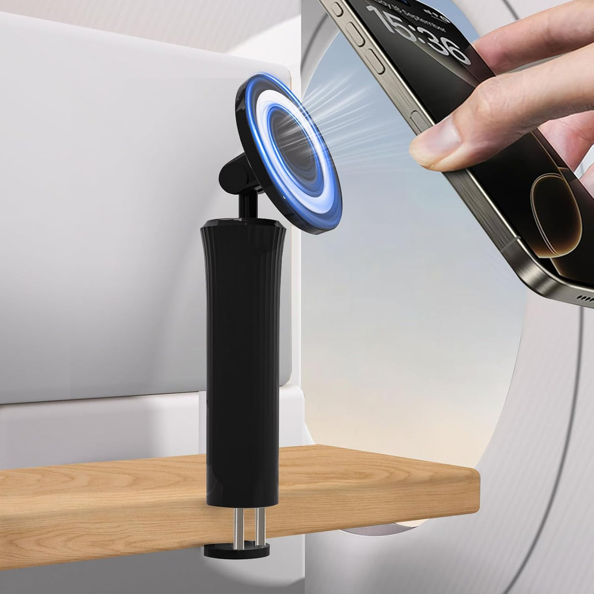 Soporte magnético para teléfono para escritorio, para Magsafe Clip...