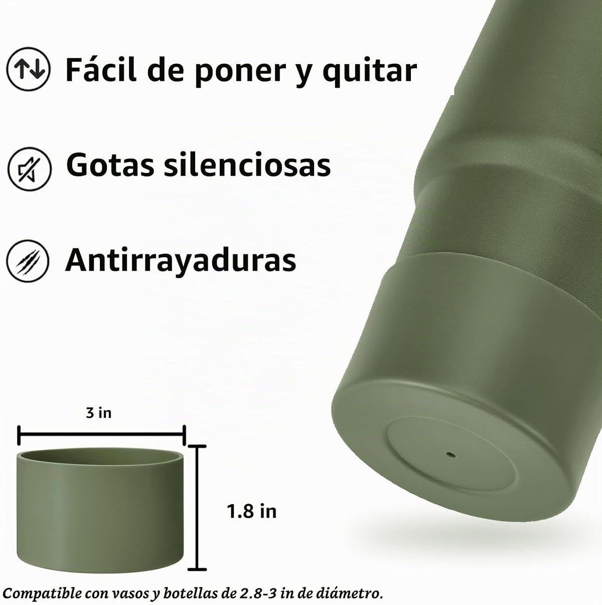 HYZ 8pcs Stanley Cup Accesorios, tapón y bota a prueba de derrames,...
