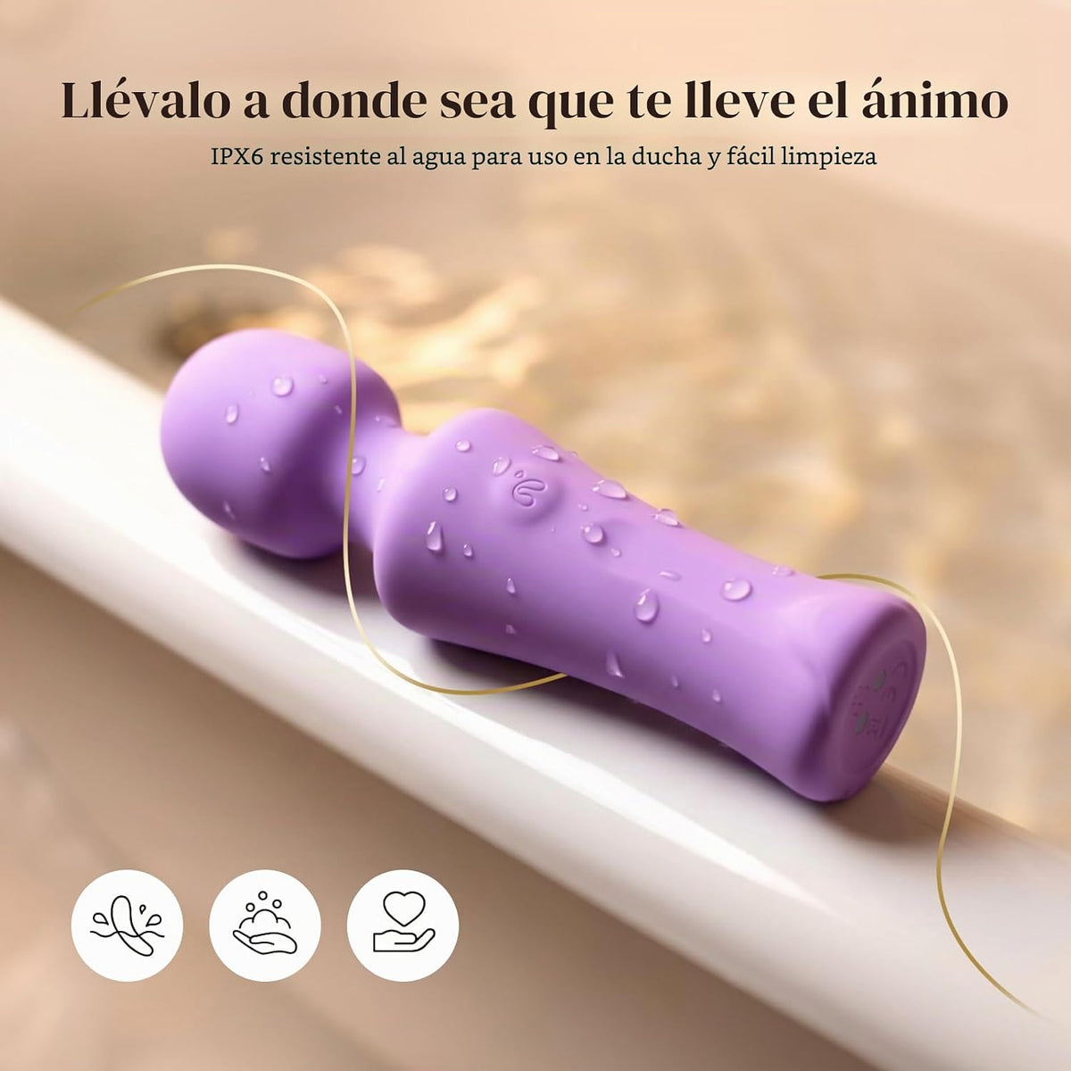 Tracy's Dog Vibrador de varita de bolsillo, mini masajeador ina...