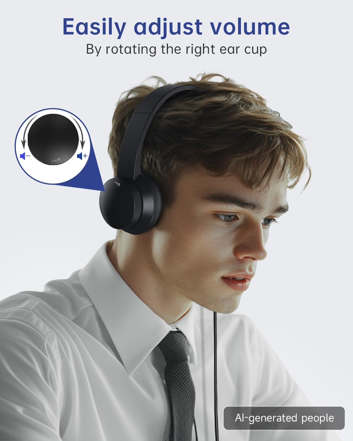 AOC Auriculares USB con micrófono para PC, auriculares con cable co...