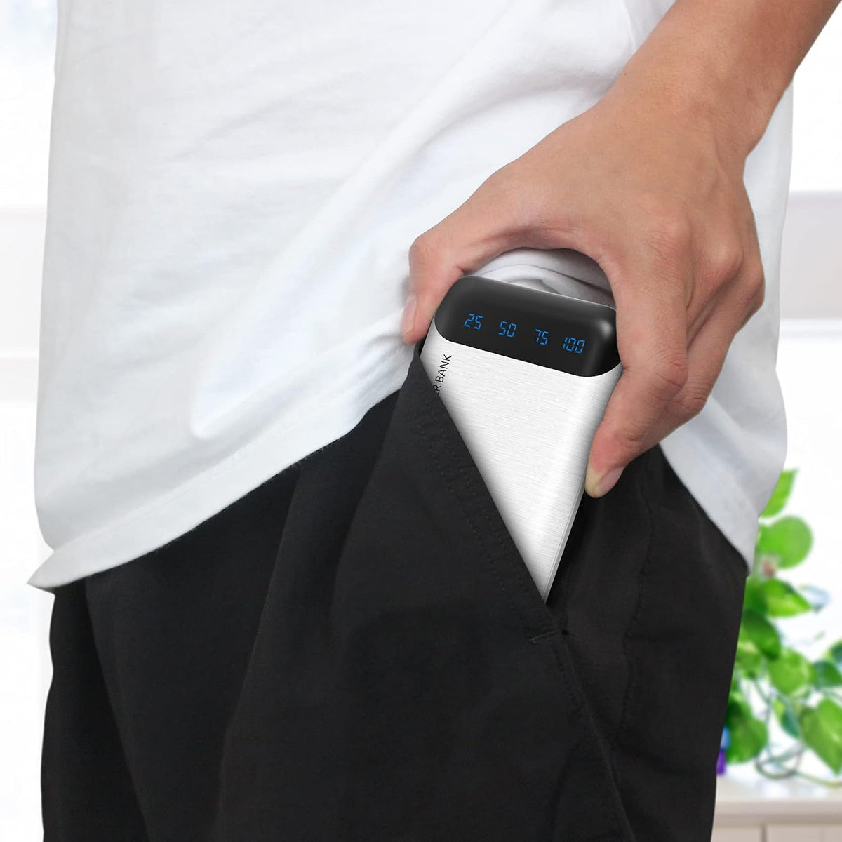 Power Bank - Cargador portátil de 10000 mAh, batería externa delgad...