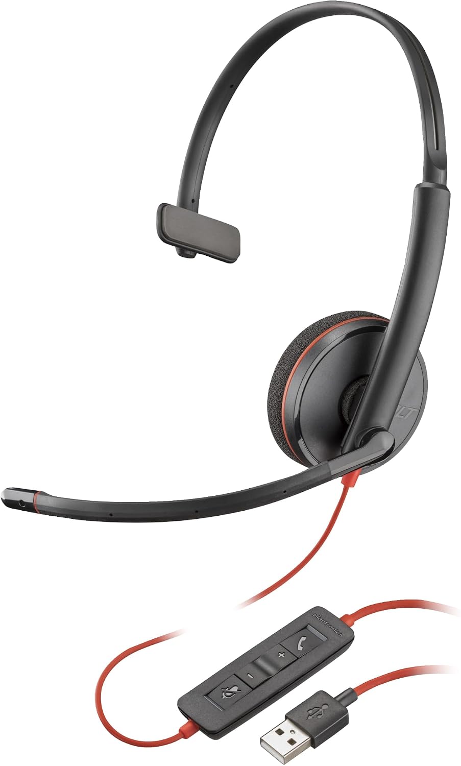 Plantronics Blackwire 3210 - Auriculares con cable de un solo oído...