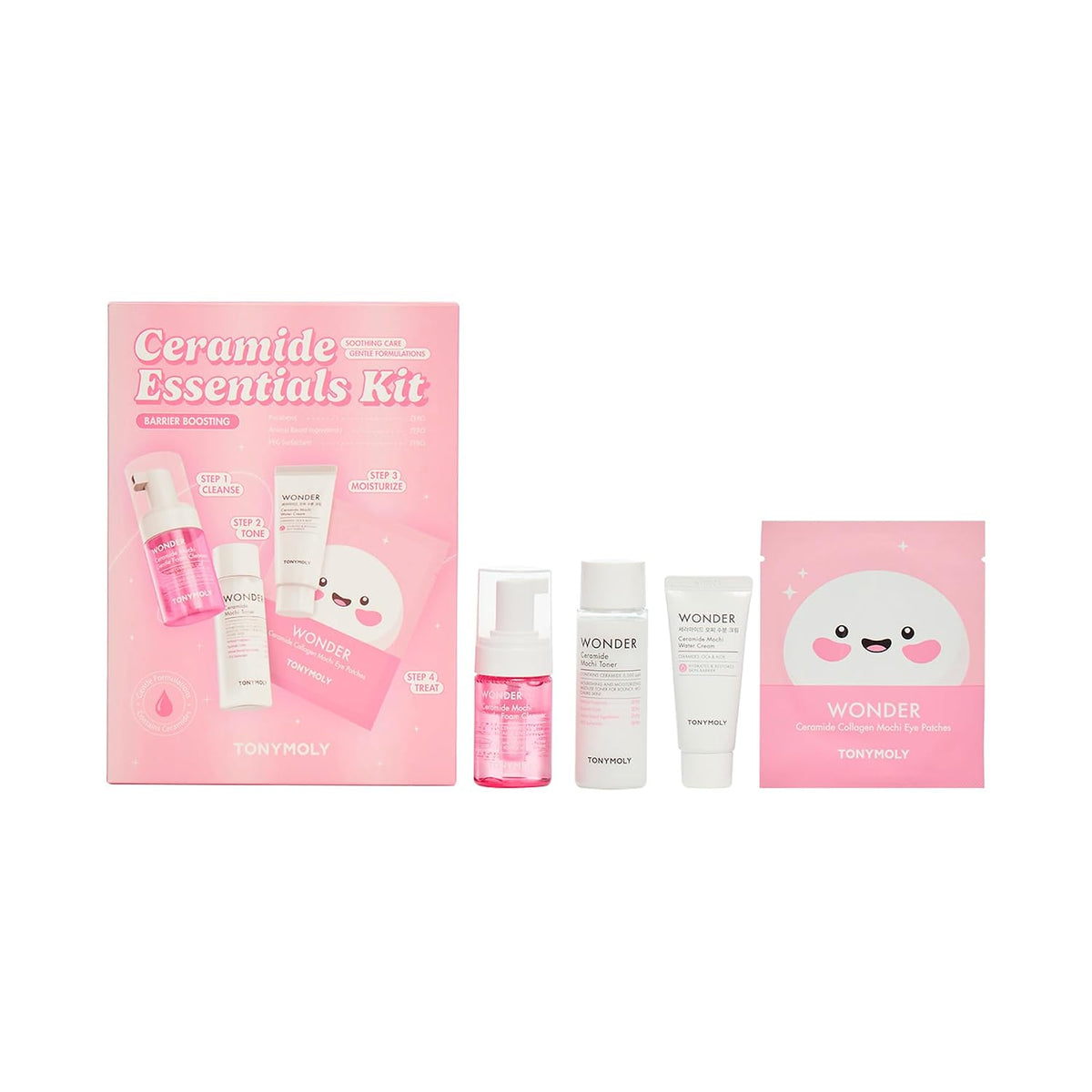 TONYMOLY Wonder Ceramide Mochi Essentials Set - Ácido Hialurónico y...