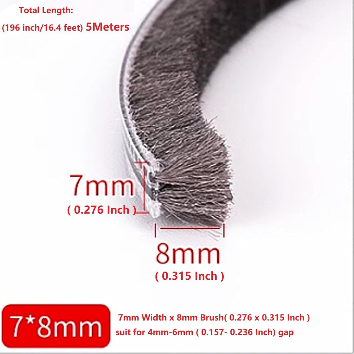 Soezy 16 pies (5m) 196 pulgadas Cinta adhesiva para ventanas de gui...