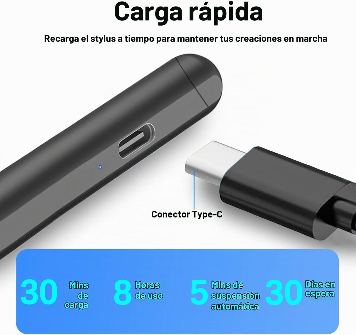 Lápiz capacitivo para iPad 2025-2018 Lápiz activo de 11ª y 10ª gene...