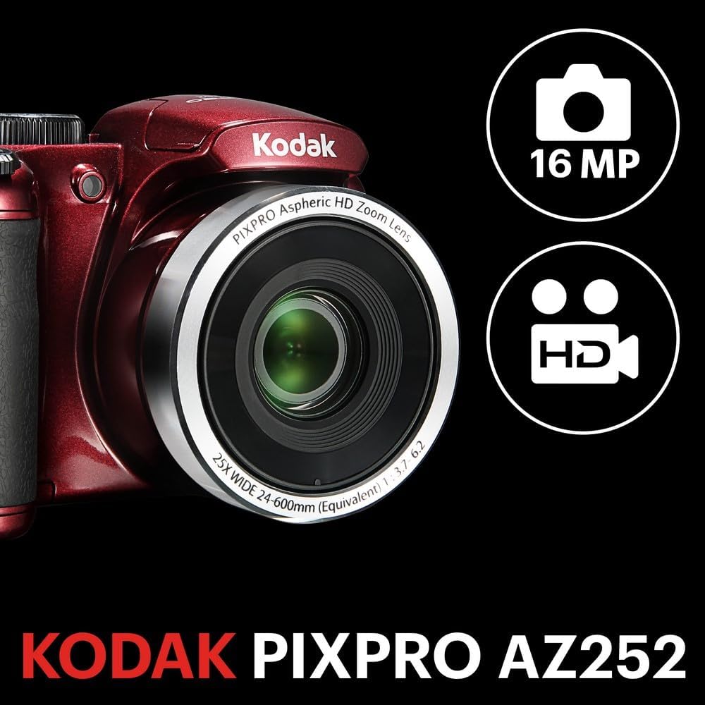 KODAK \u2013 Cámara digital Point &amp; Shoot, pantalla LCD de 3 pu...