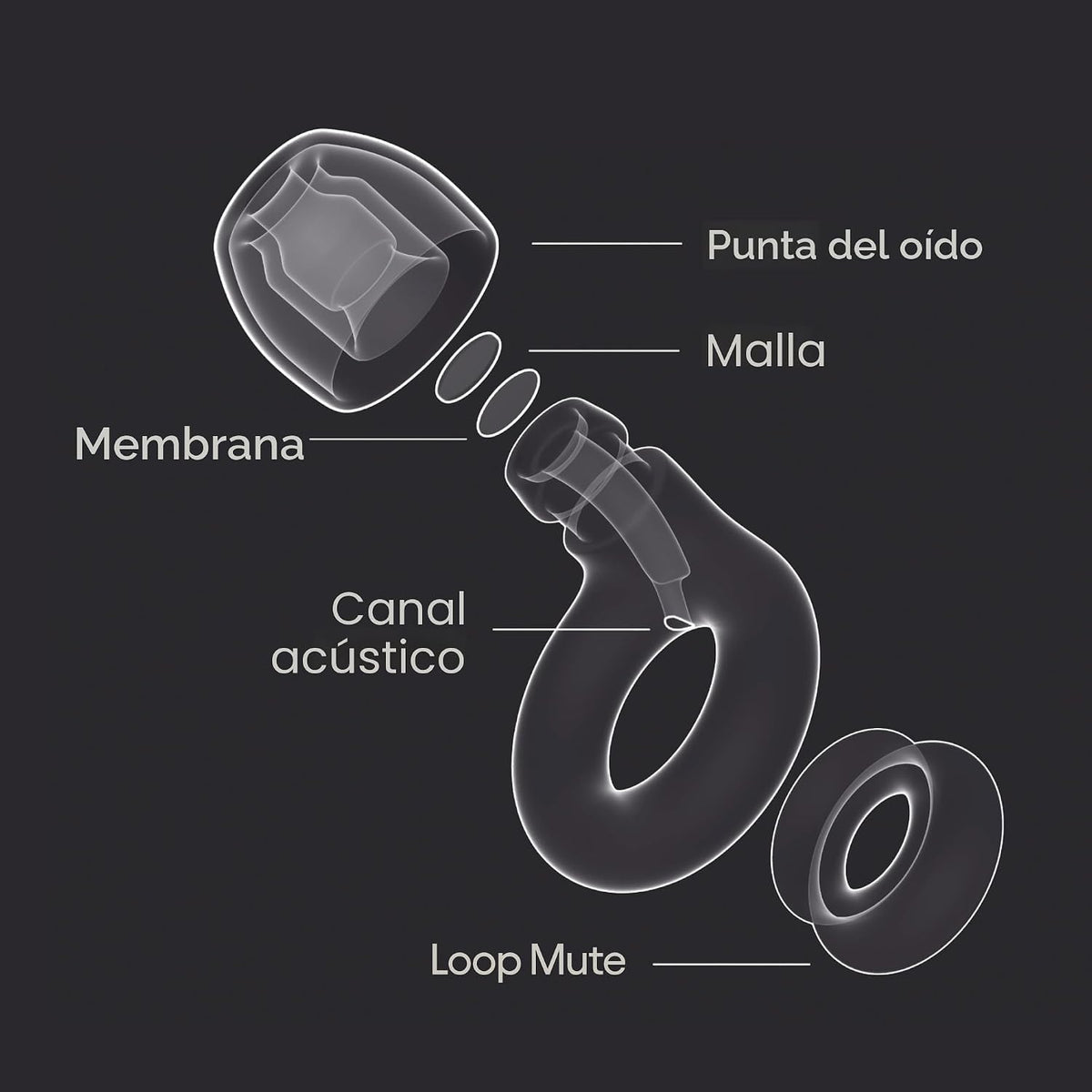 Tapones para los oídos Loop Experience 2 Plus \u2013 Elegante prote...