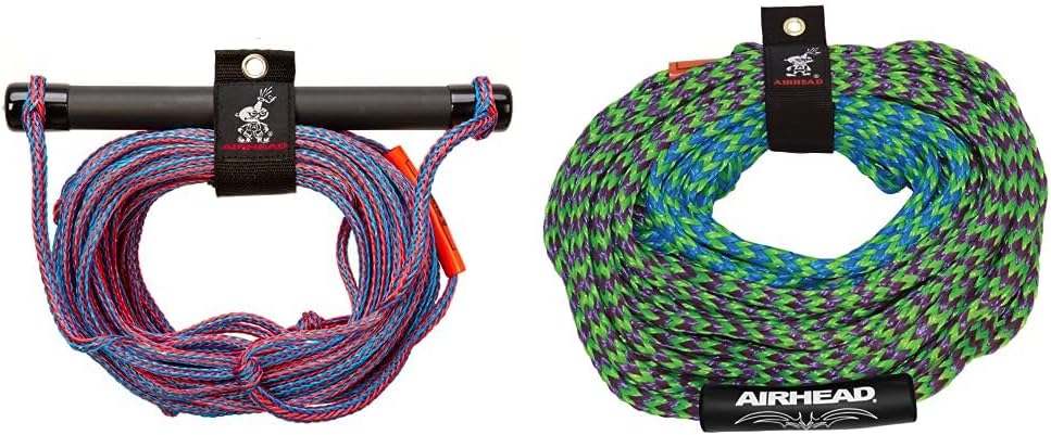 Cuerda de esquí acuático Airhead con mango de goma, 1 sección, 75 pies