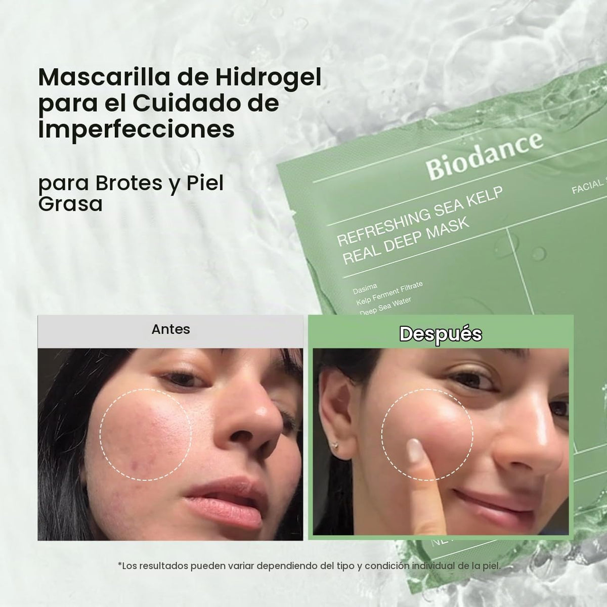 BIODANCE Máscara refrescante profunda de algas marinas, mascarilla...