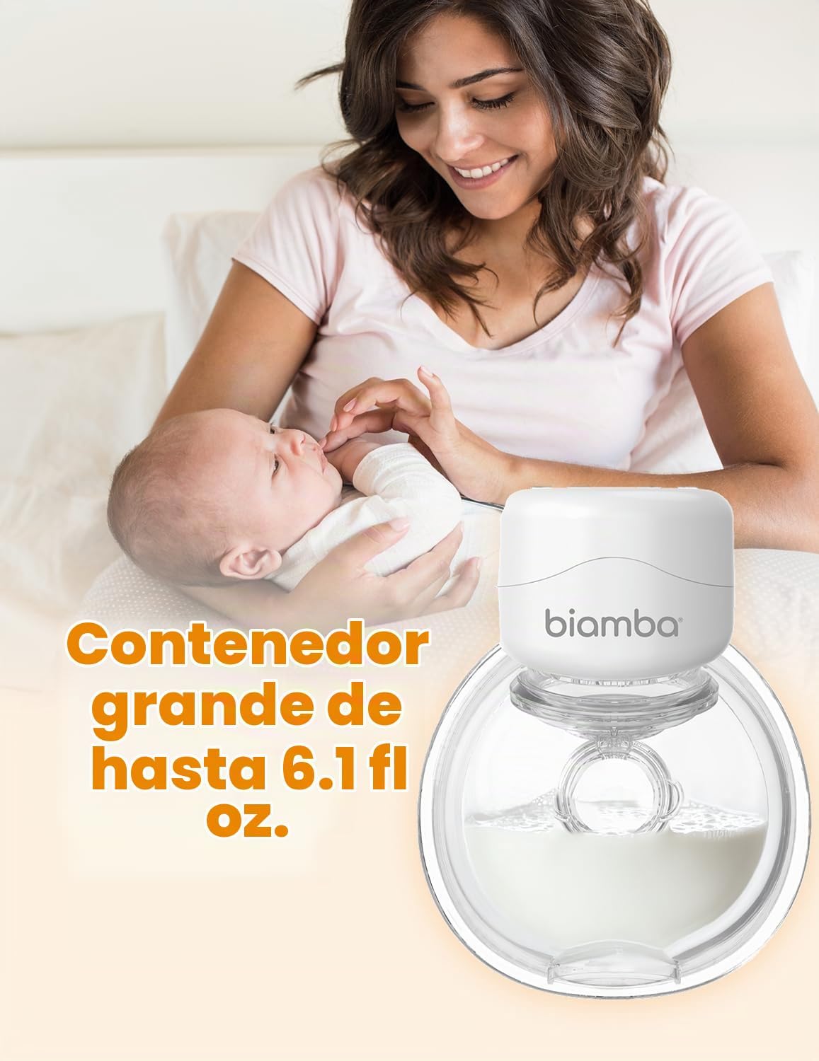Biamba Extractor de leche portátil Pump Up manos libres, extractor...