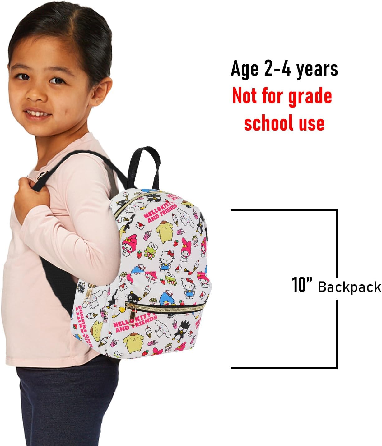 Hello Kitty and Friends - Mini mochila para niñas, piel sintética d...