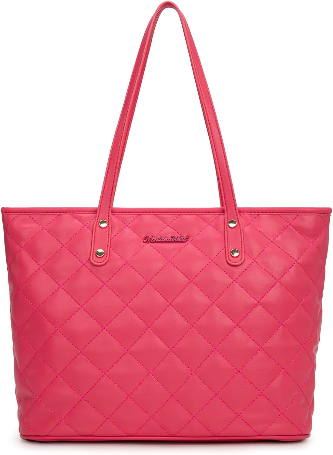 Montana West Quilted Tote Bag for Women Shoulder Bag Fashion Handba...