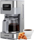 SHARDOR Cafetera programable de 10 tazas, cafetera de goteo regular y fuerte para el hogar y la oficina, apagado automático, filtro permanente
