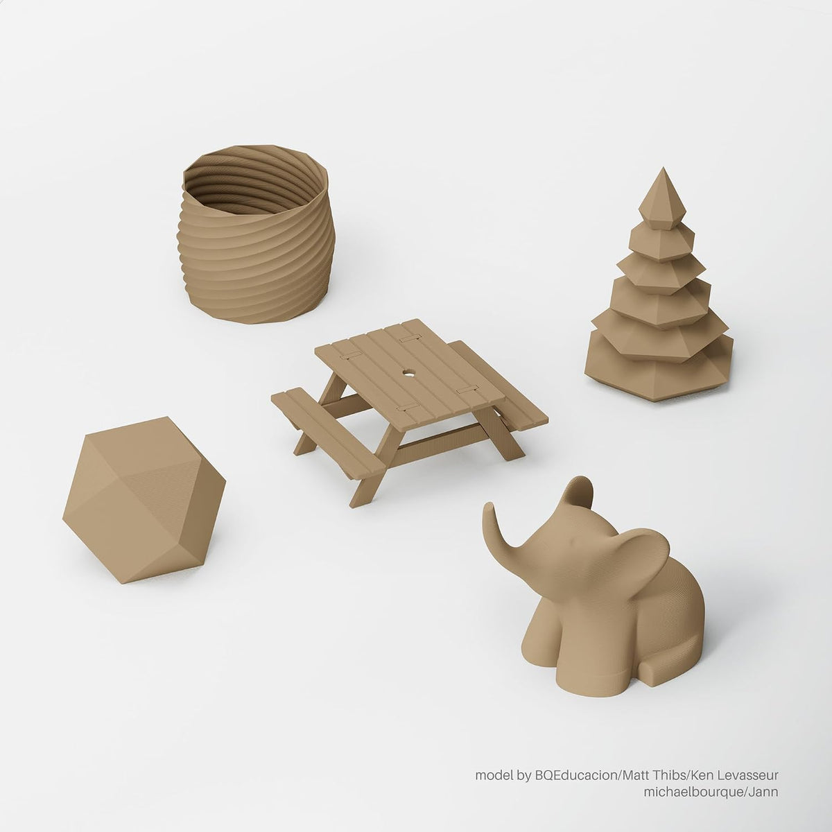 ELEGOO - Filamento PLA para impresora 3D de madera de 1.75mm, fibra...