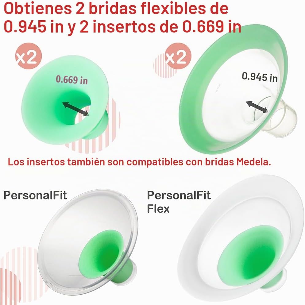 Nenesupply Insertos de brida de 17mm y bridas de 24mm Compatibles c...