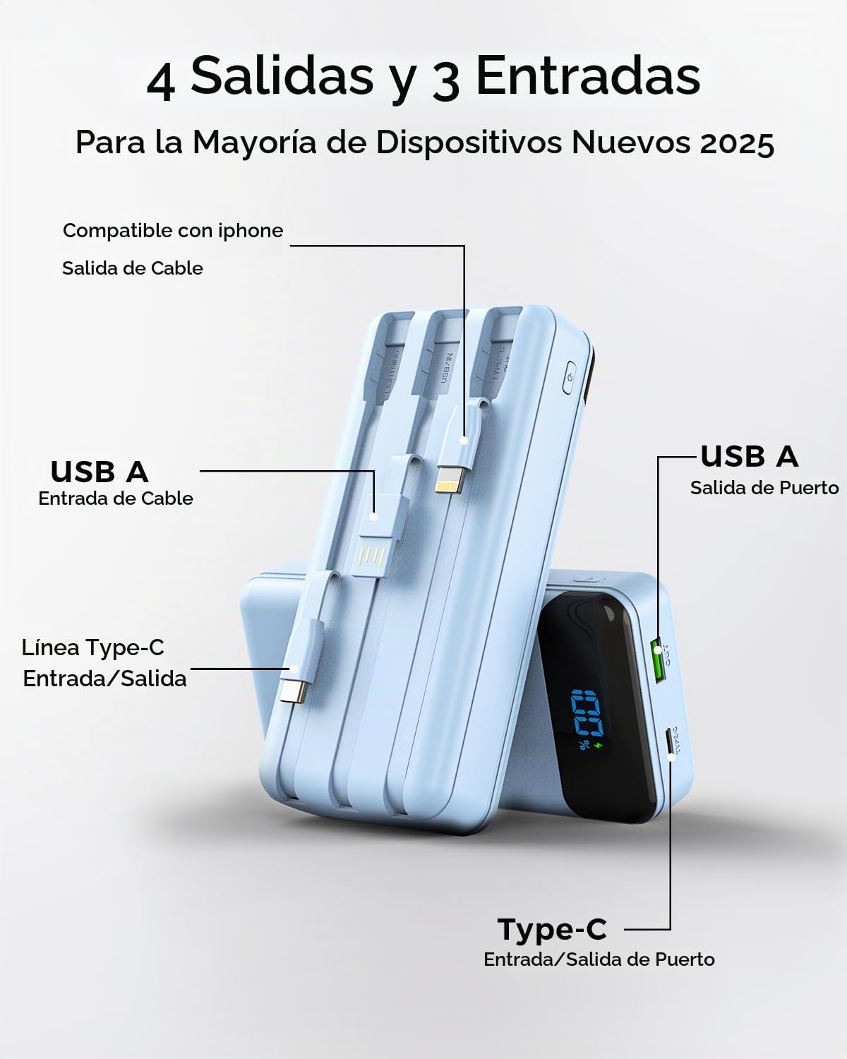 Eliegntist Banco portátil del poder del cargador 40000mAh, carga rá...