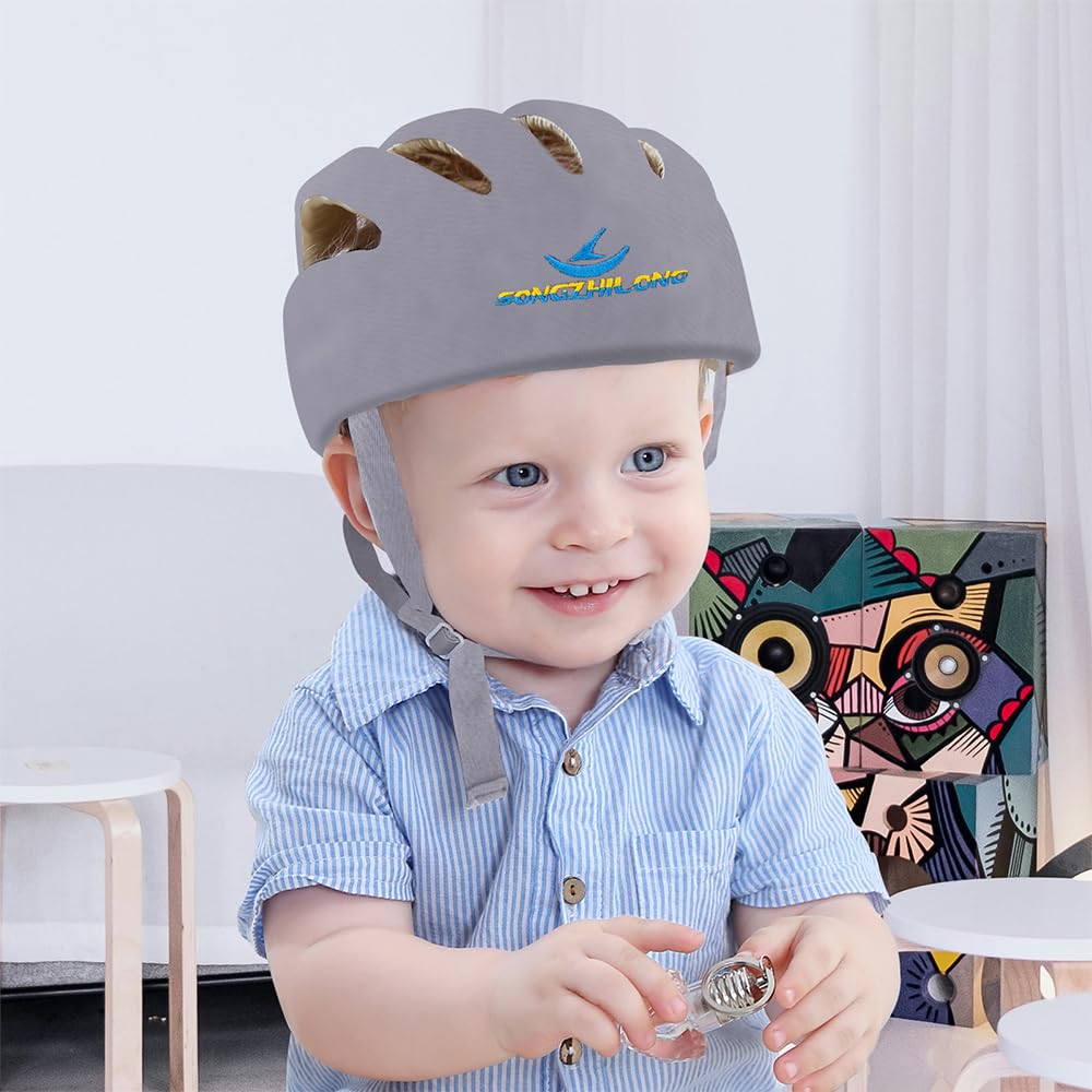 Huifen Casco de bebé, casco ajustable para niños, para aprender a c...