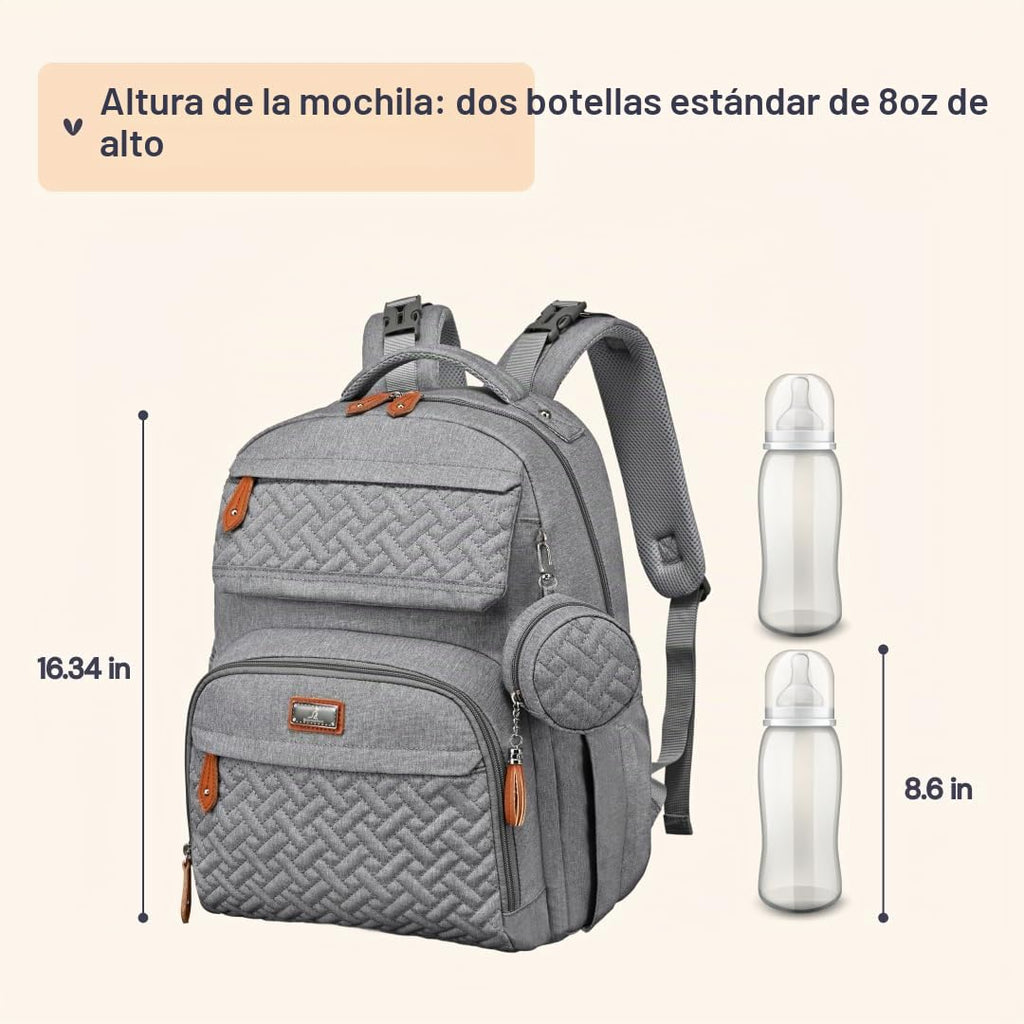 BabbleRoo - Mochila para pañales unisex con cambiador, funda para c...