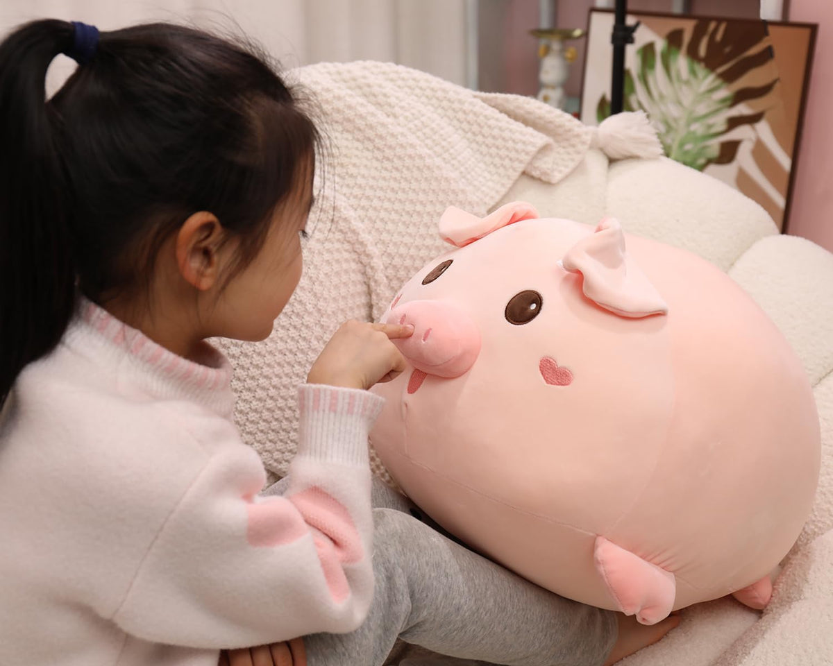 YESGIRL Almohada de cerdo de peluche súper suave de 20.5 pulgadas,...