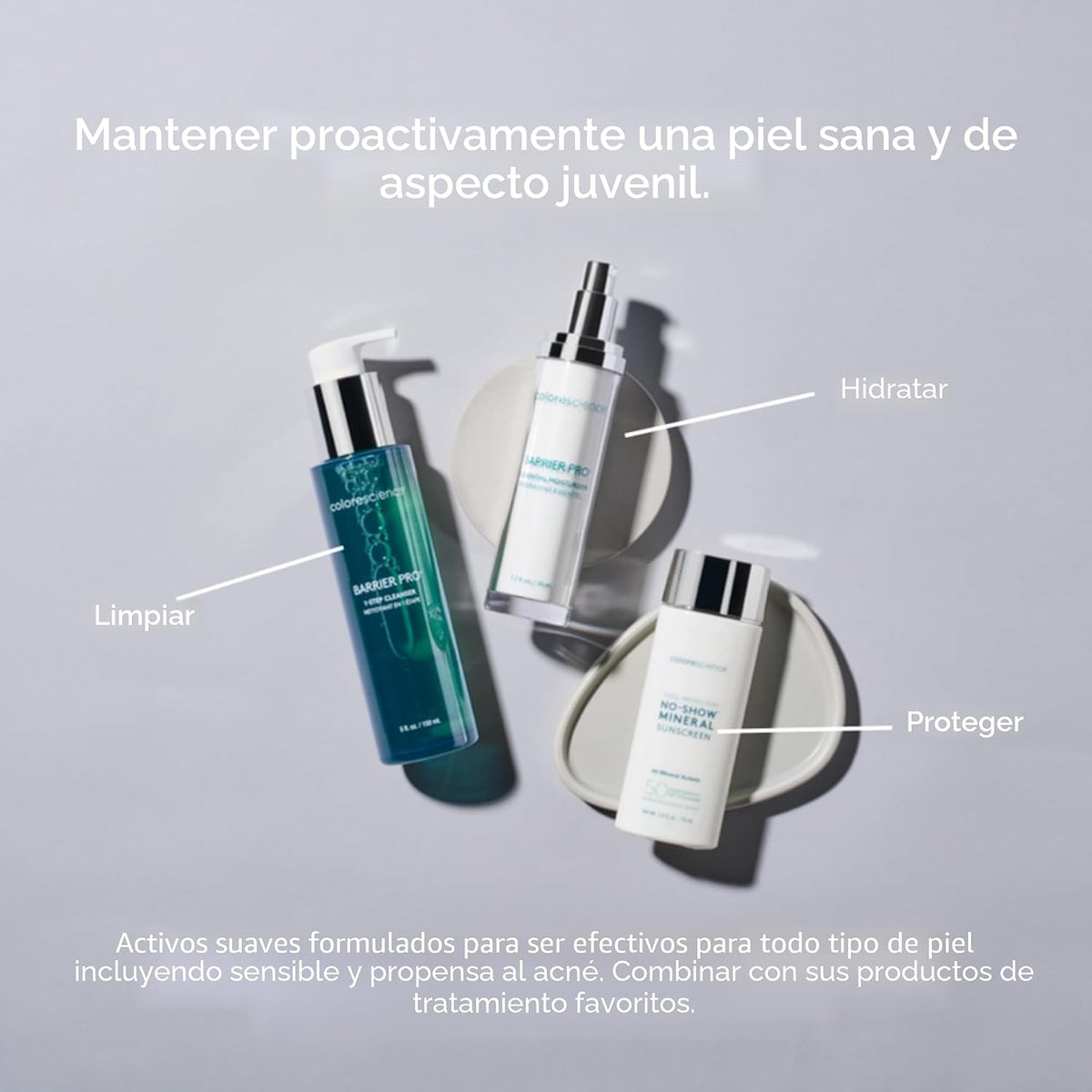 Colorescience, protector solar mineral invisible, SPF 50, 1,7 onzas...