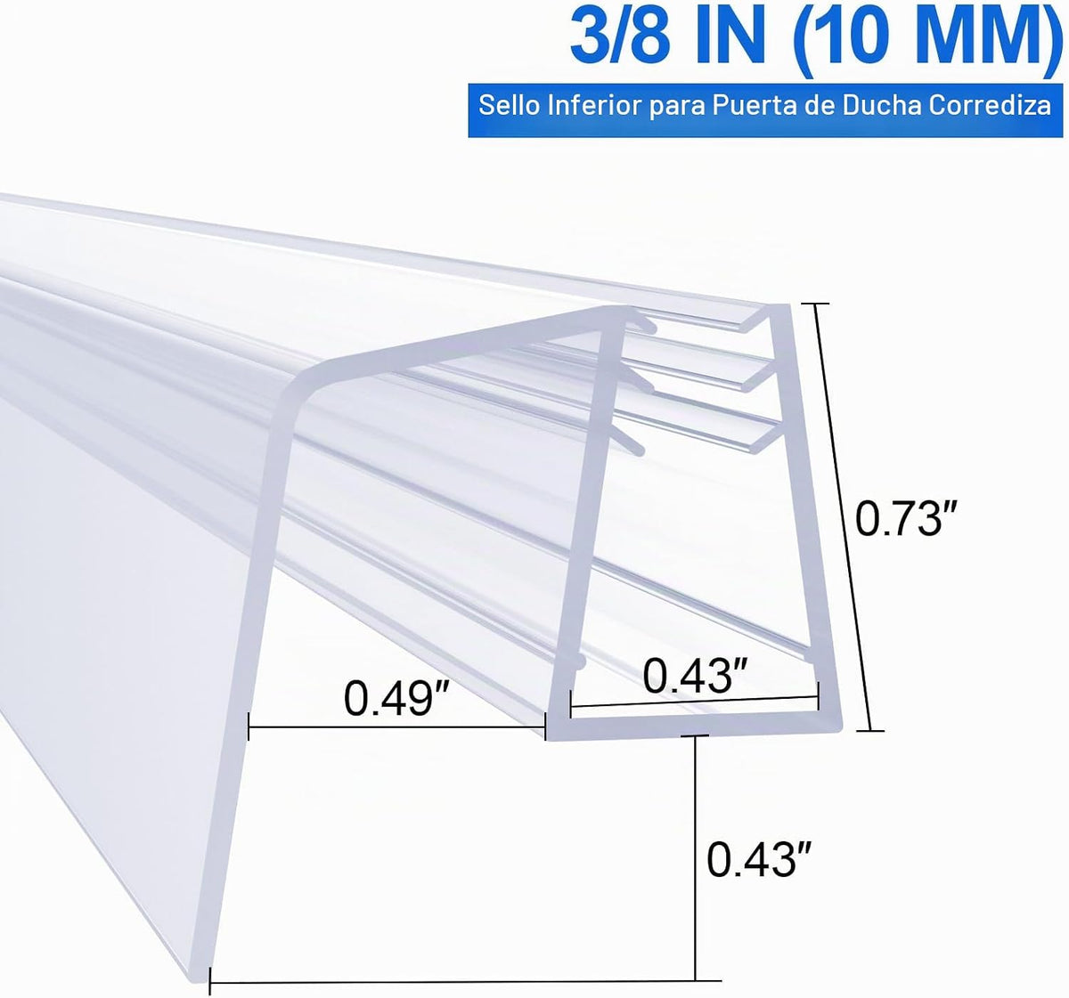 Yecaye Paquete de 3 sellos inferiores de 3\/8 x 39 pulgadas para pu...
