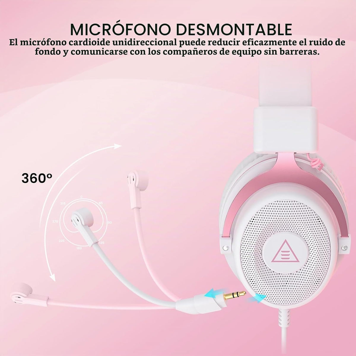 EKSA Auriculares para juegos con cable E900 con micrófono para PS4,...