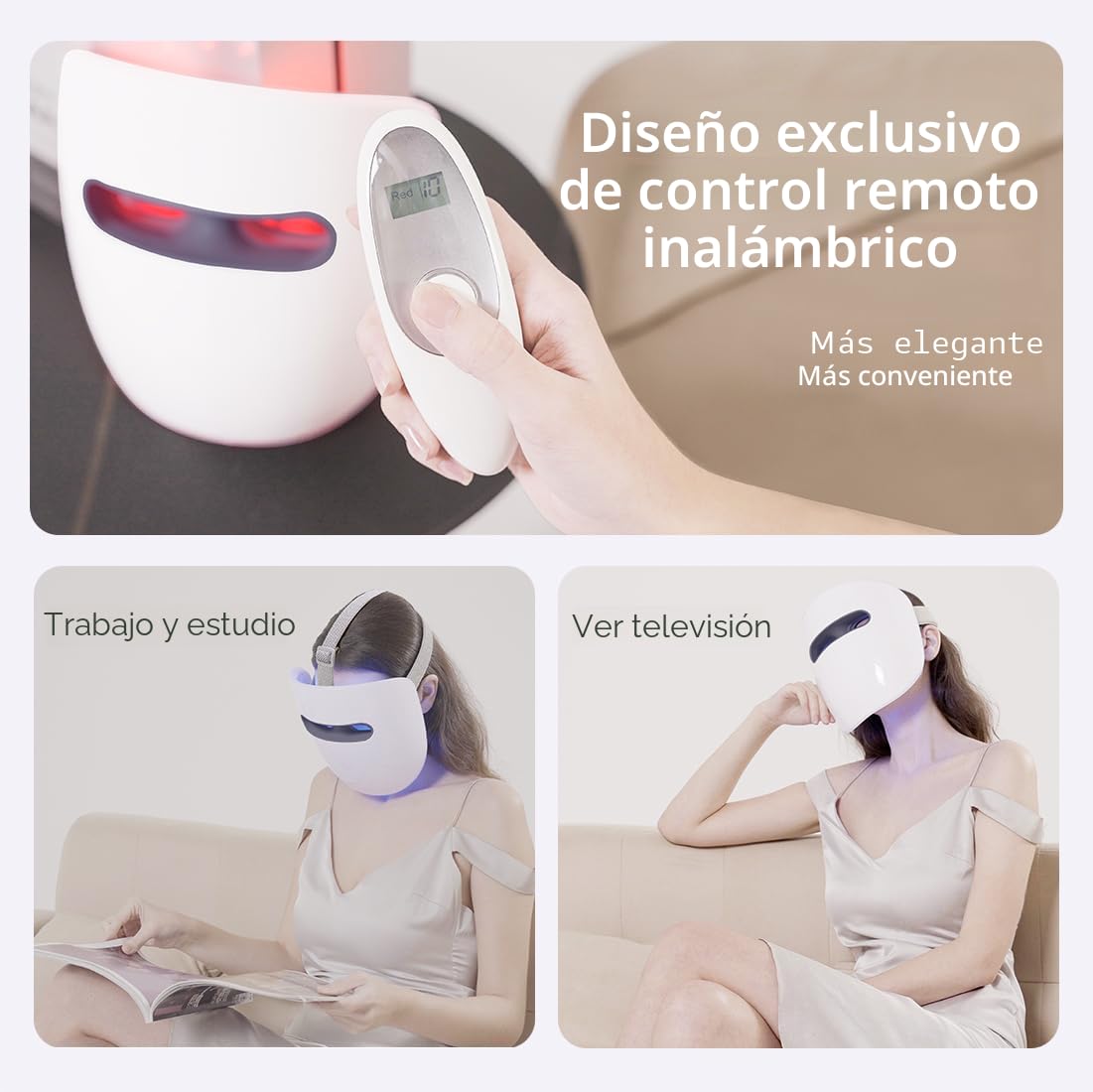 Mascarilla LED HIME SAMA, elegible para FSA, HSA, máscara LED de 8...