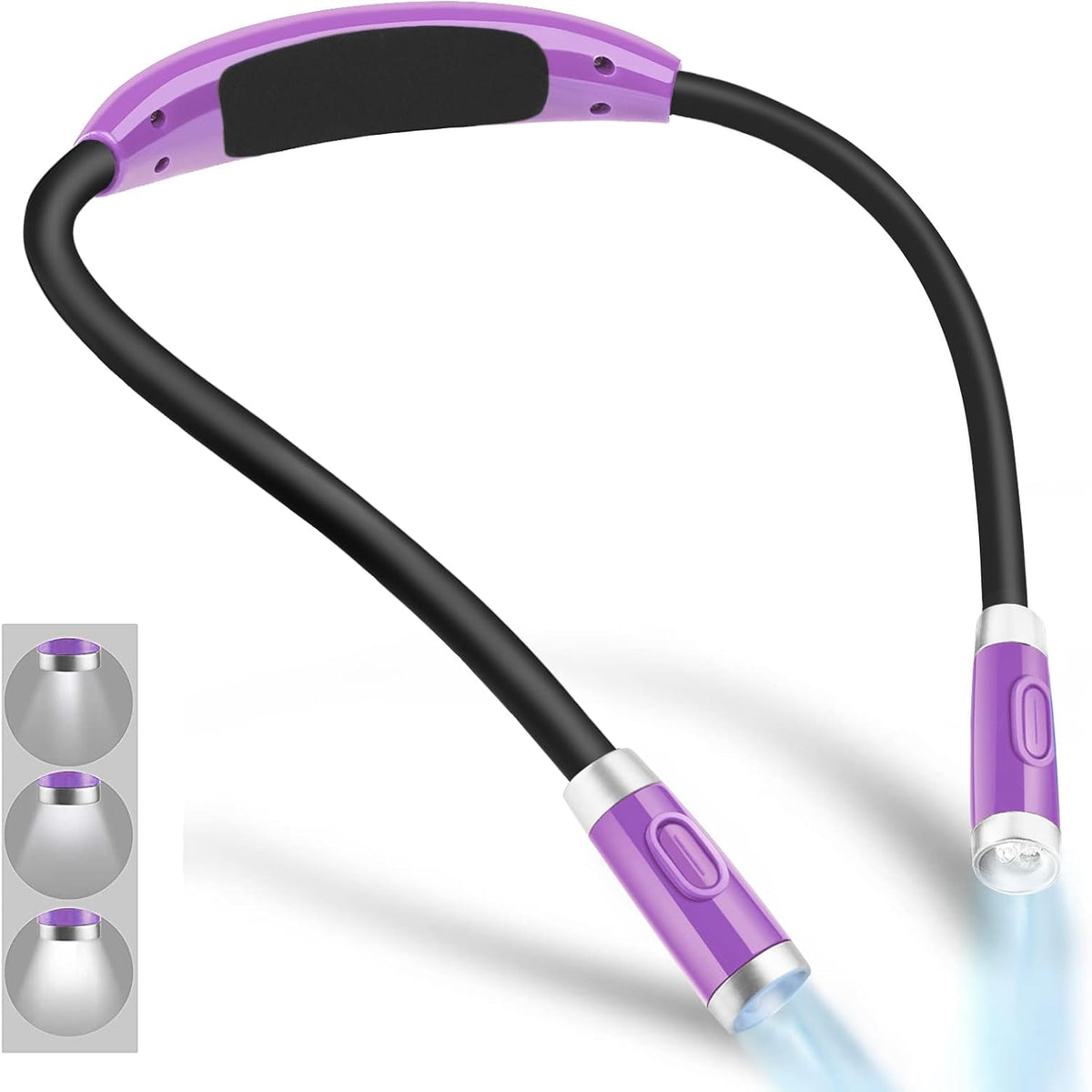 Vekkia - Luz LED recargable para leer en la cama | 3 niveles de bri...