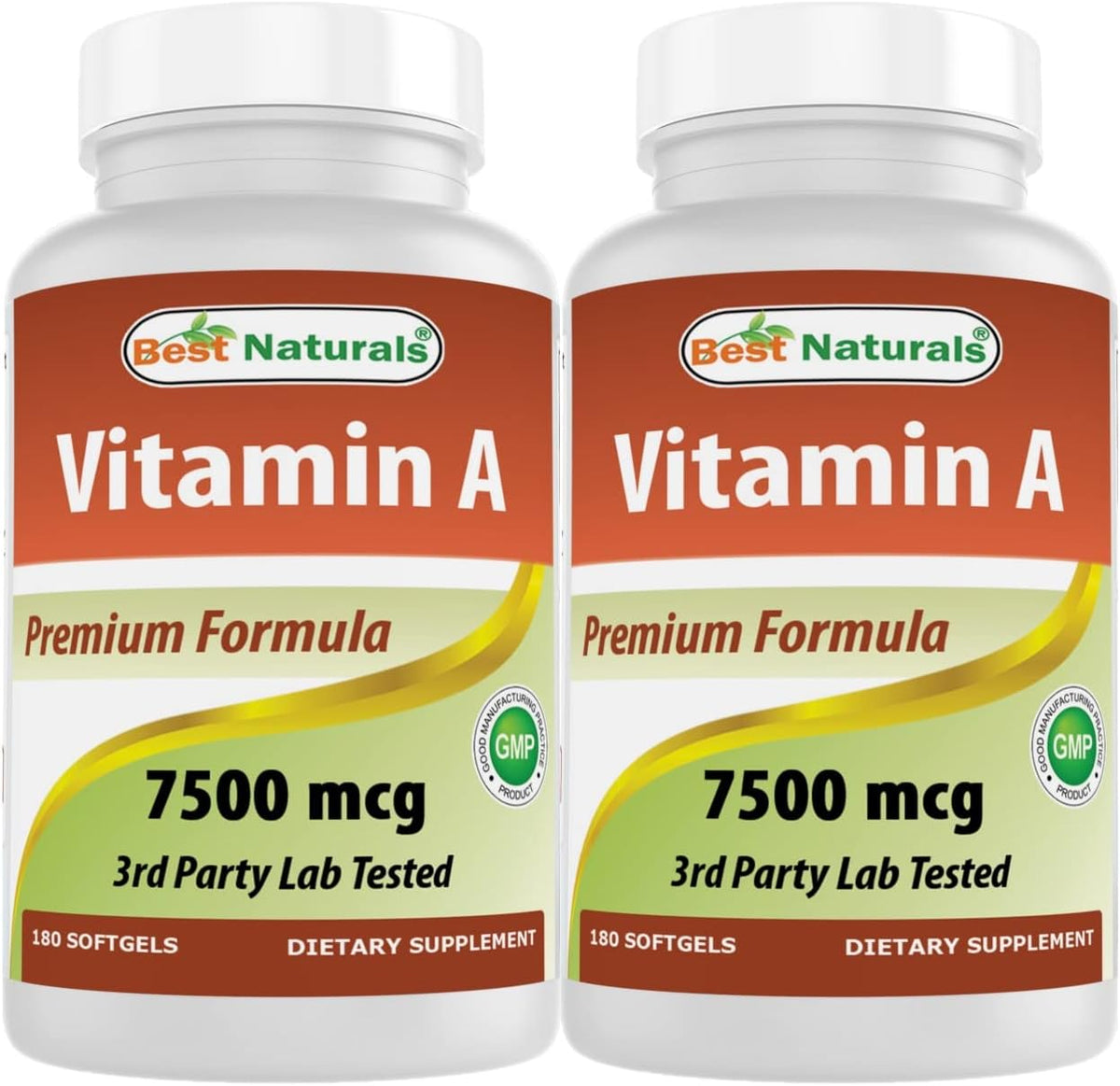 Best Naturals Vitamina A 25000 UI (7500 mcg), fórmula sin OMG que a...